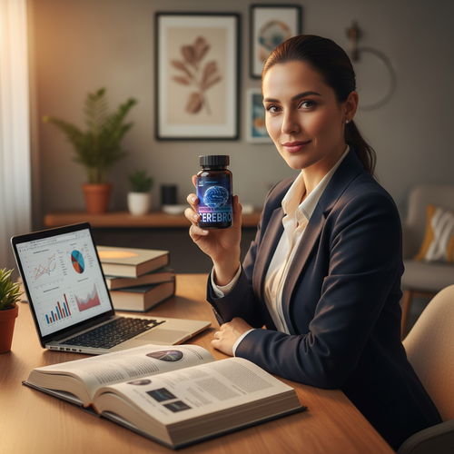 Profesional colombiano con Cerebro Healthybeat en escritorio